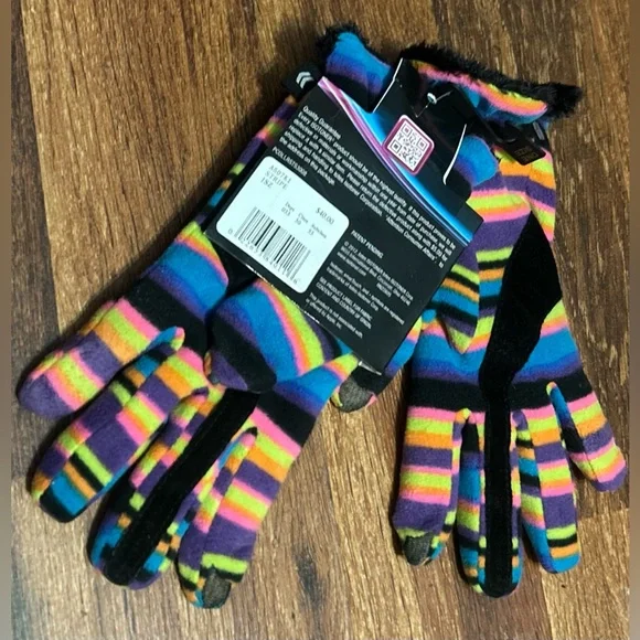 Isotoner Women's Multicolor Striped SmartTouch Gloves - Picture 5 of 5